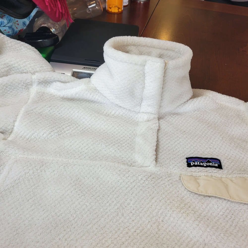 Patagonia Re-Tool Snap-T Pullover Fleece Cream White Polartec Womens Small - Picture 15 of 16